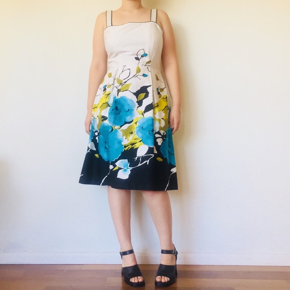 Vintage 80s Smocked Summer Dress 8 10